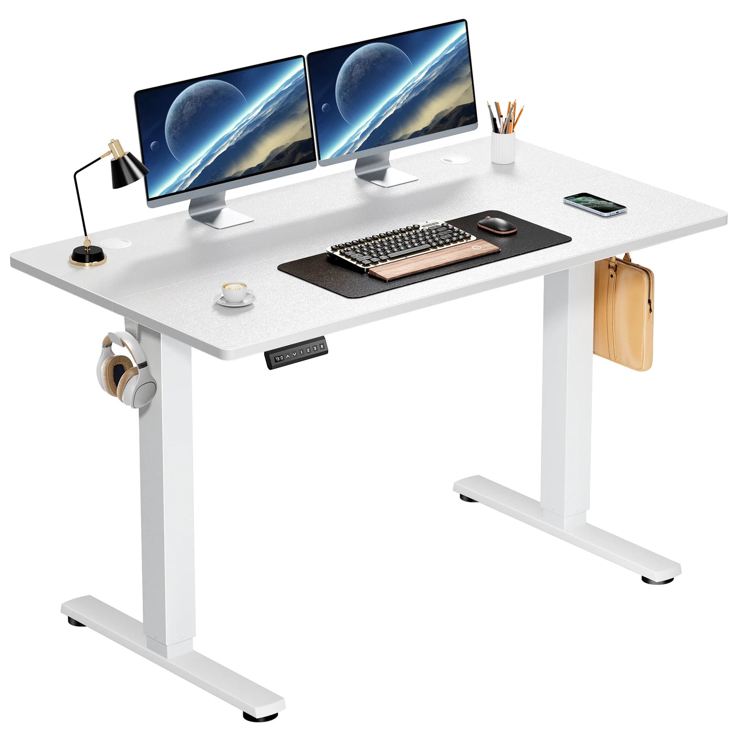 Electric Standing Desk, Adjustable Height, 40x24 Inch Computer Desk Workstation