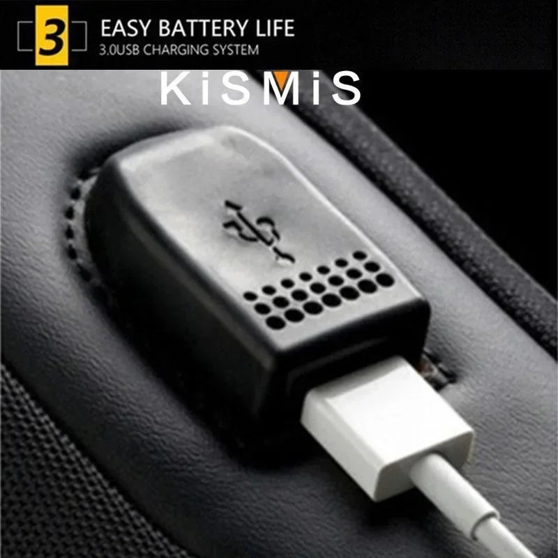 Fashionable Waterproof Crossbody Anti-Theft USB Bag