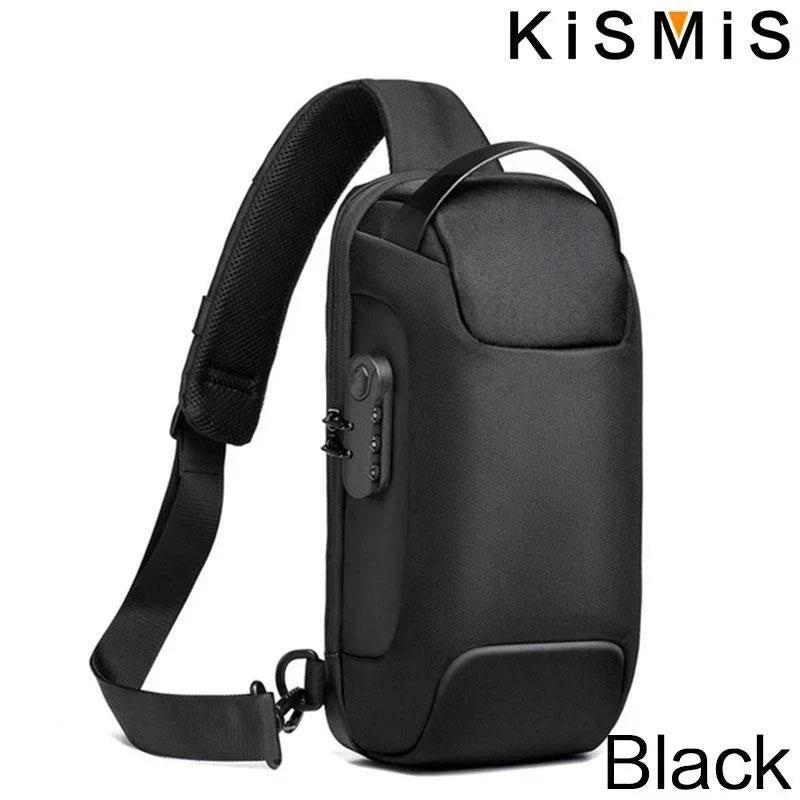 Fashionable Waterproof Crossbody Anti-Theft USB Bag