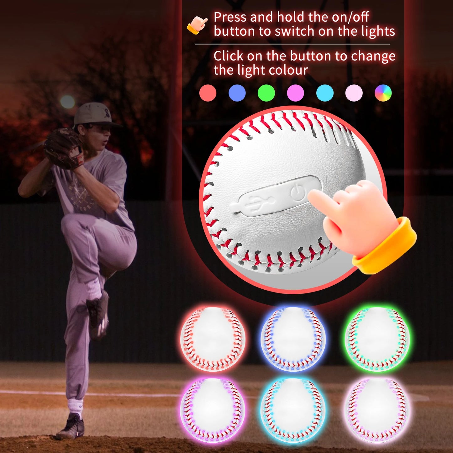 Light up, Glow in the dark - Baseball