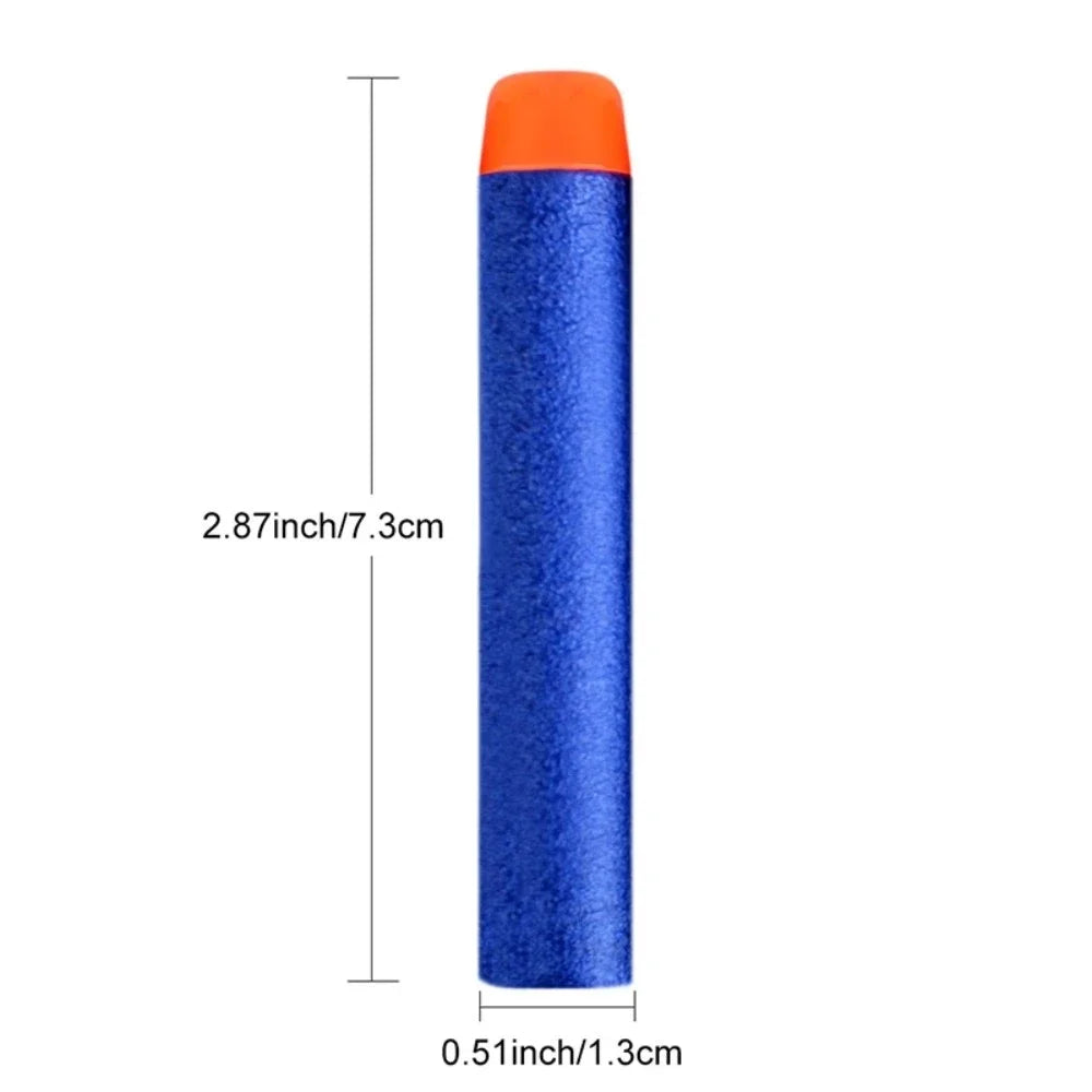 200/100pcs Blue Solid Round Head Bullets 7.2cm - Nerf Series Blasters Refill Darts