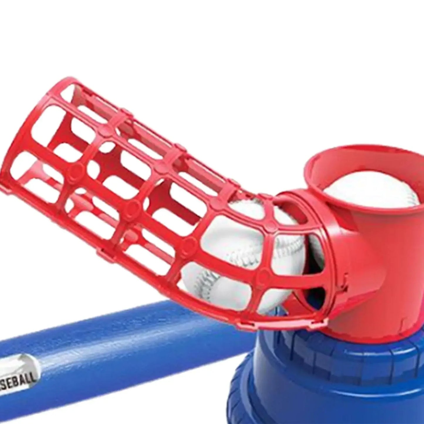 Baseball pitching machine for children with bat and 6 baseballs